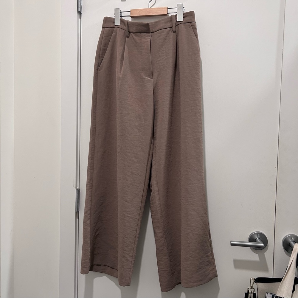 Abercrombie & Fitch Premium Crepe Tailored Ultra Wide-Leg Pant